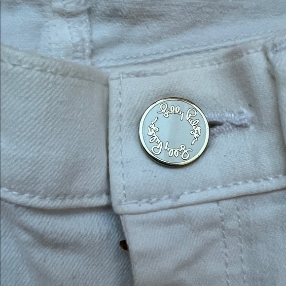 Lilly Pulitzer South Ocean crop flare pant with Lapis Geo Border Embroidery - Picture 11 of 11